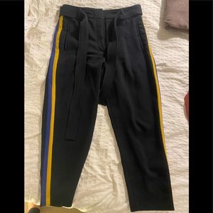 Wilfred / Aritzia - Jallade Pant Crepe with blue and yellow stripe - size 12